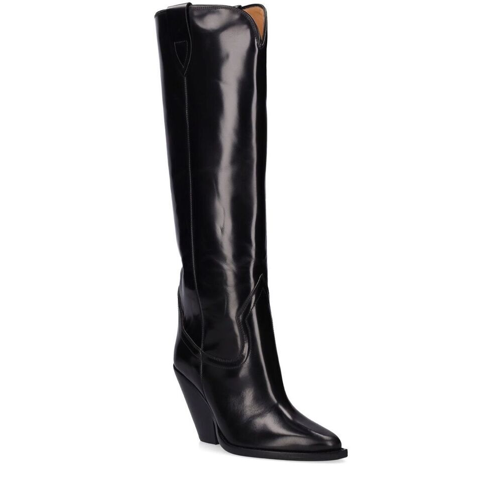 ISABEL MARANT 90mm Lomero Leather Tall Boots Size 37 - Picture 3 of 11